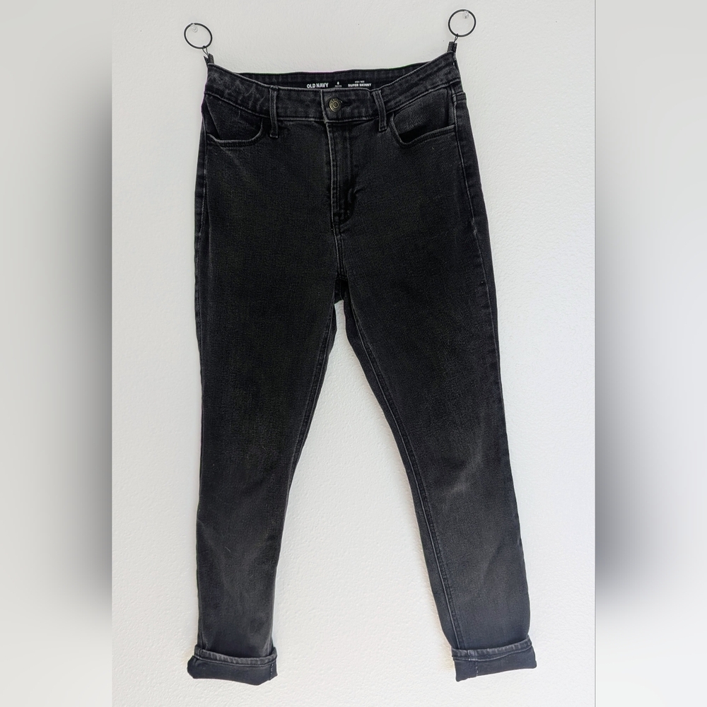 Old Navy Women's Dark Gray Super Skinny Jeans Size Petite 8